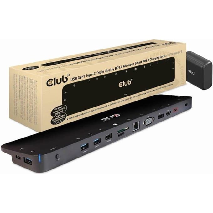 Club 3D CSV-1565 - docking station - USB-C - VGA HDMI DP - GigE