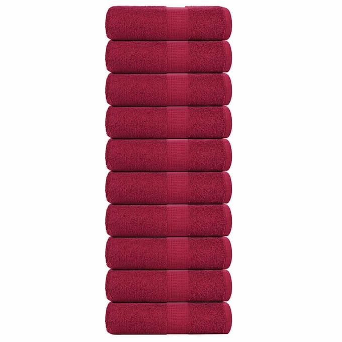 vidaXL - Gastendoekjes - FROGN - 10 - st - 30x50 - cm - 360 - g/m² - bordeaux