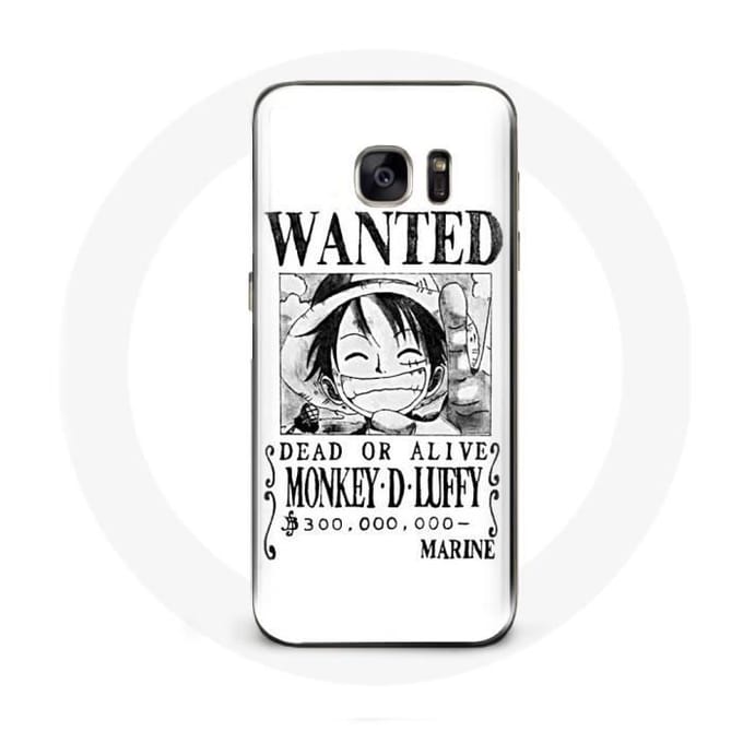 Coque pour Samsung Galaxy S6 edge One Piece Manga affiche de recherche Blanche