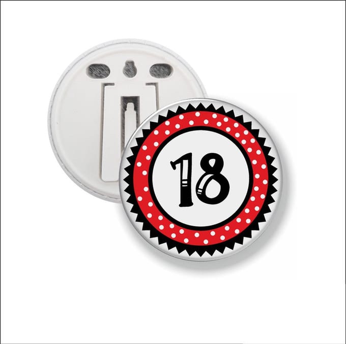 Button Met Clip 58 MM - 18