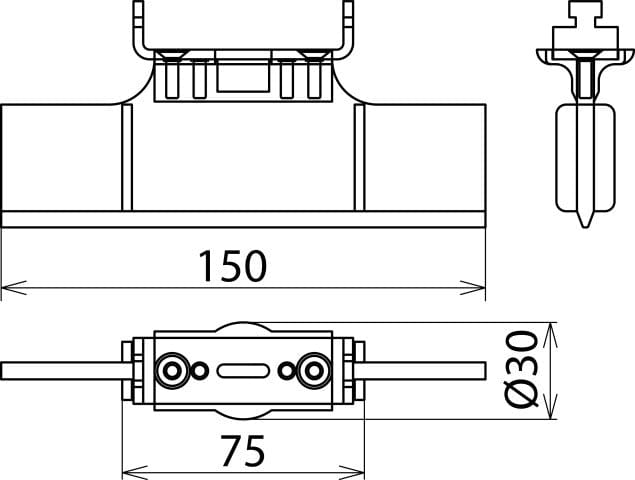 Dehn sluitelement voor NH zekeringhouders maat 2-3 - 785644
