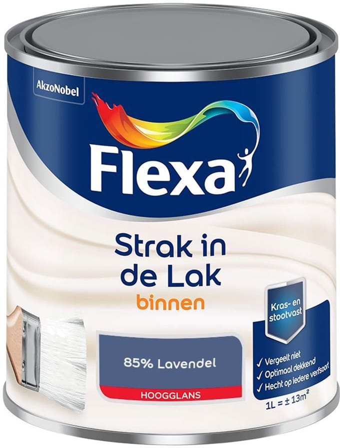 Flexa - Strak In De Lak Binnenlak Hoogglans - 85% Lavendel - Mengverf - 1 L
