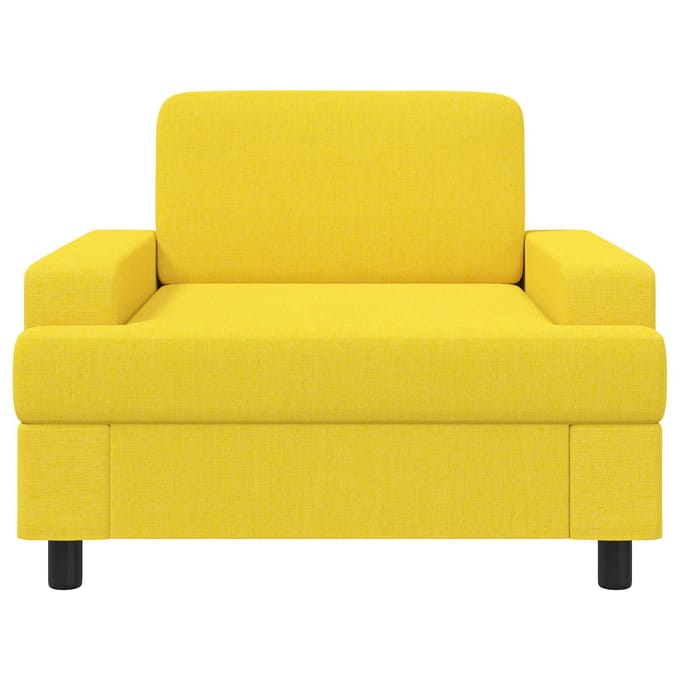 vidaXL - Fauteuil - Licht - Geel - Stof