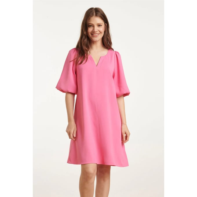 Smashed Lemon 25152 balloon sleeve kort jurk |