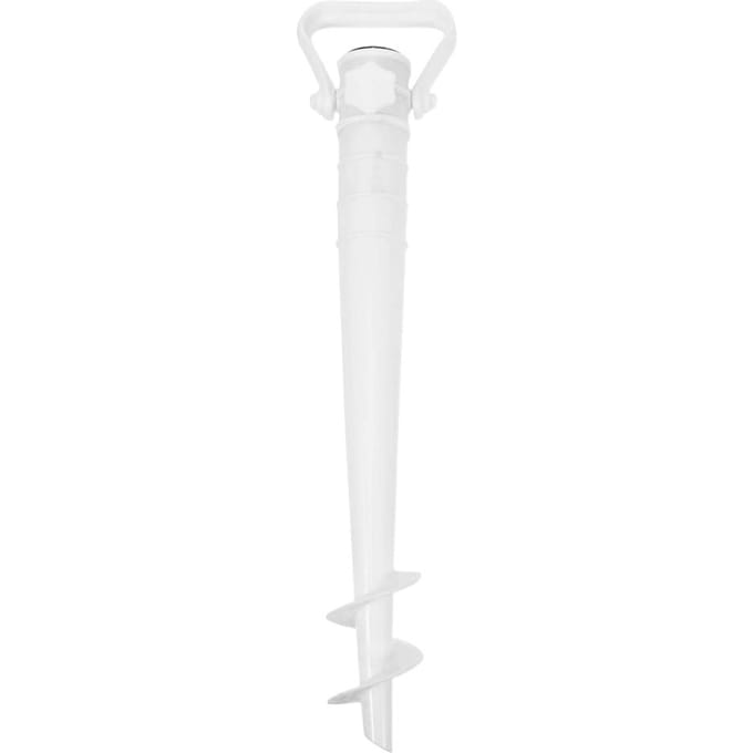 Strandparasolhouder Roestvrij Strandparasolstandaard Grondspies voor Strand Wildvissen white