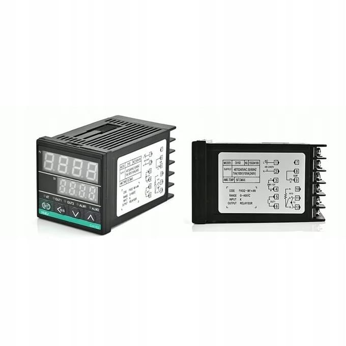 Rosfix Temperatuurregelaar PID CH102FK02-MV*AN - SSR 12VDC Relais 10A - 48x48 mm -199,9–1800°C