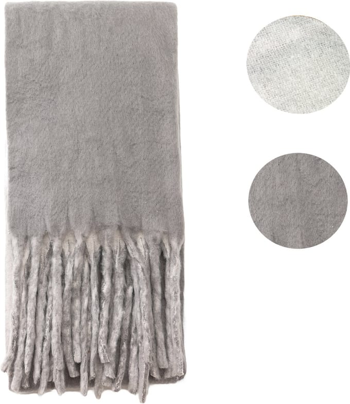 Emilie scarves - sjaal - wintersjaal - dames - tweekleurig - grijs