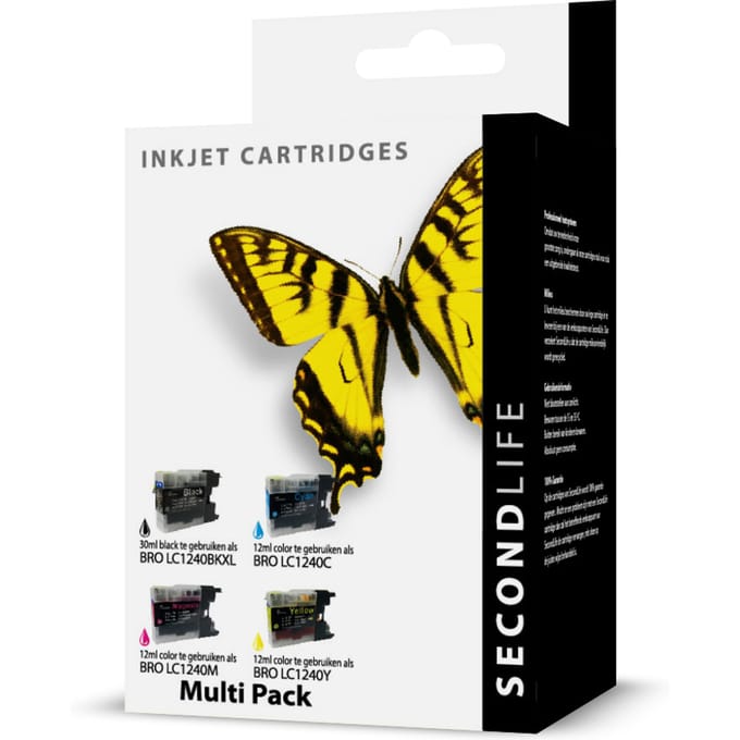 SecondLife - Multipack Brother LC 1220 / 1240 BK  C  M en Y