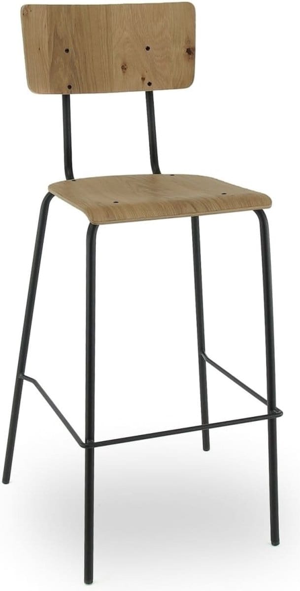 Workliving Barkruk Hoog Bo Blank Eiken - 80 CM