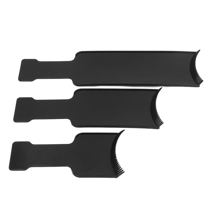 3 STUKS Haarverfplank Highlightingplank met Tanden Haarverfborstel Kappersstylingtool black