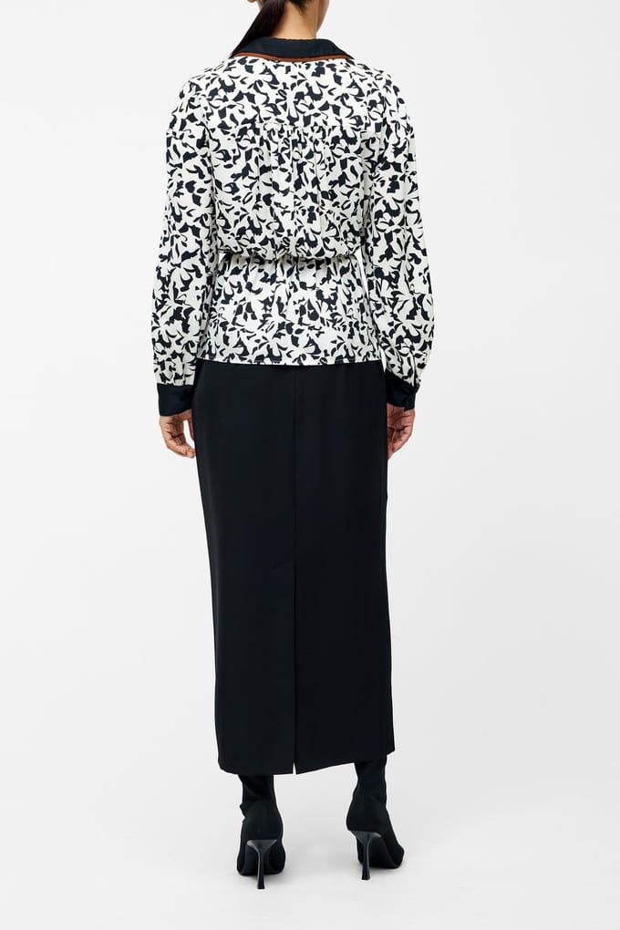 French Connection Domasco Twist Shirt Navy/cream Maat: S | Blouses Outlet | Dames | Blauw