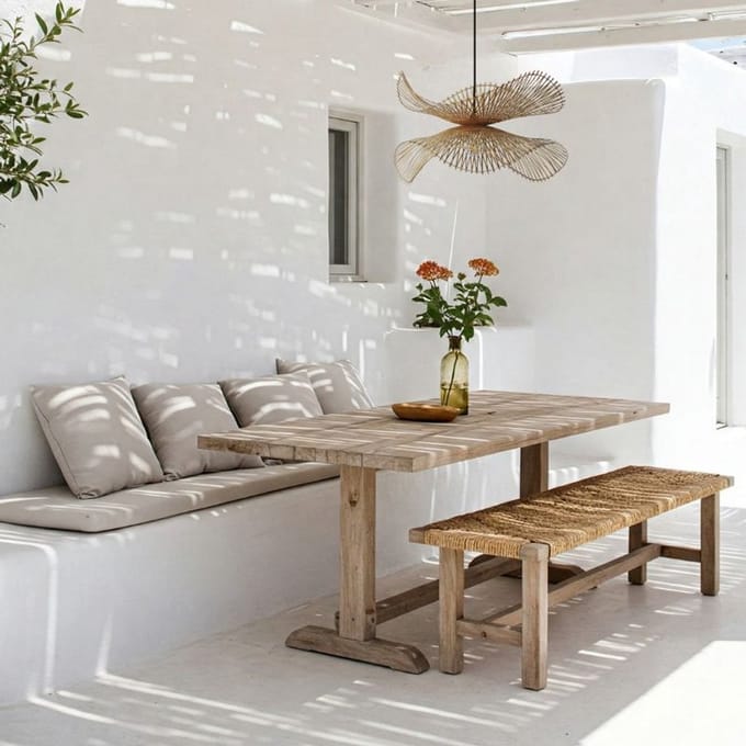 Bamboe hanglamp Serra Dubbel -Ø60cm- bamboe hanglamp - 4Shine