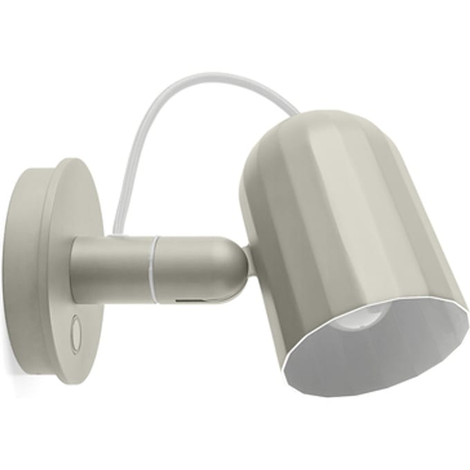 HAY wandlamp Noc Wall Button, wit, metaal, E14