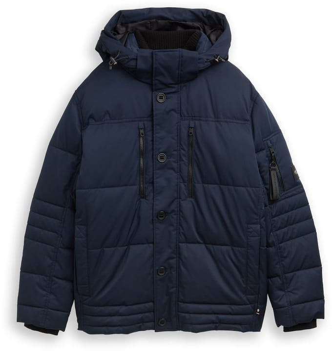 Tom Tailor - Plus Size - Pufferjas met afneembare capuchon - Maat 2XL - sky captain blue
