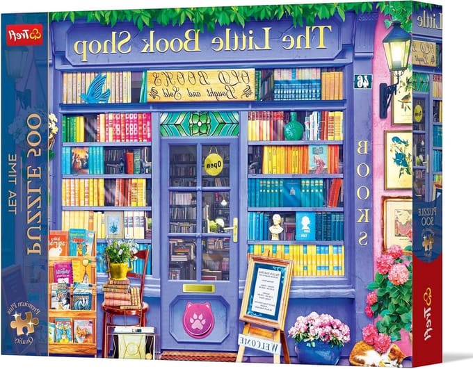 Legpuzzel Boekwinkel - Puzzel Nostalgisch - Ontspanning Thuis - Perfect Passende Stukjes - 480 x 340 mm - Multicolor