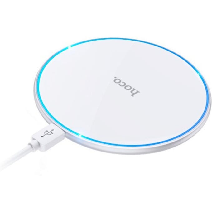 Hoco Draadloze snellader voor iPhone & Samsung - 15 Watt - Wit