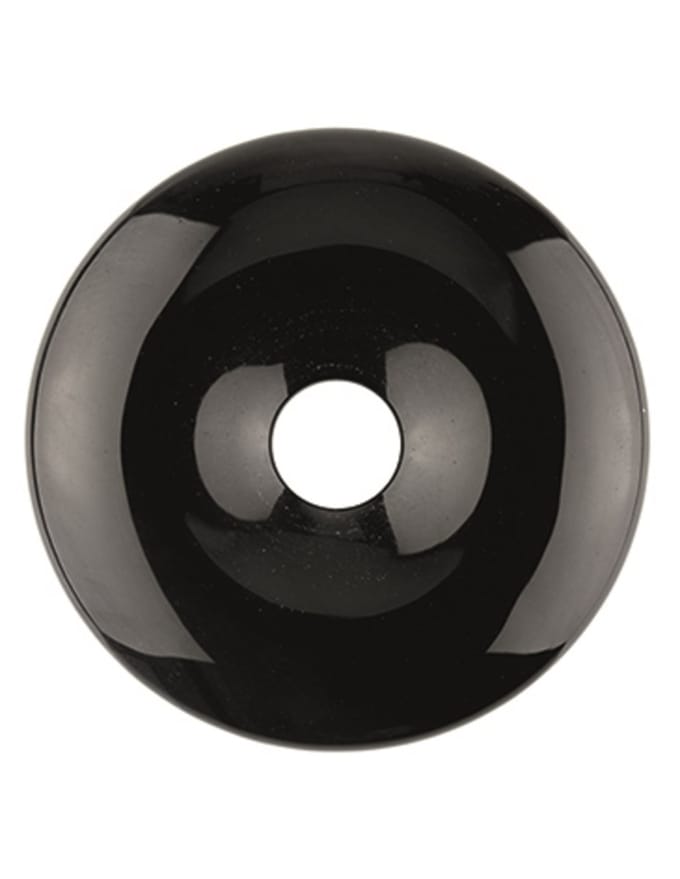 Obsidiaan zwart donut 50 mm