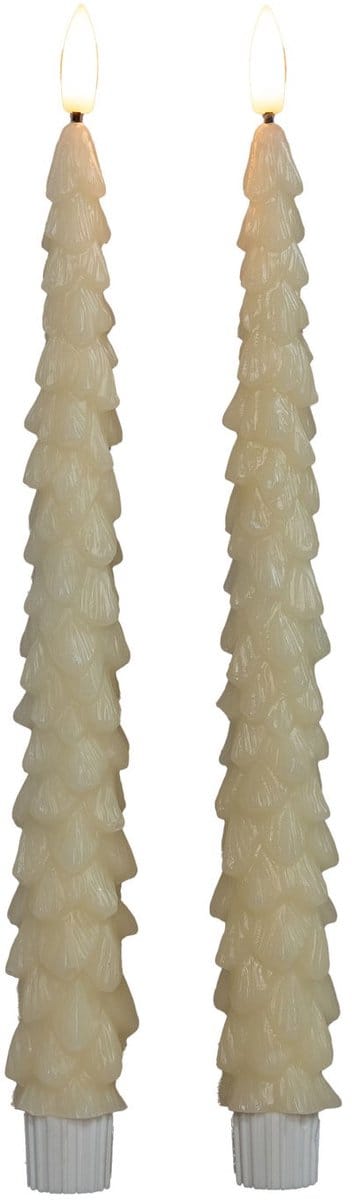 Annas collection - Dinerkaars kerstboom 27 cm ivoor