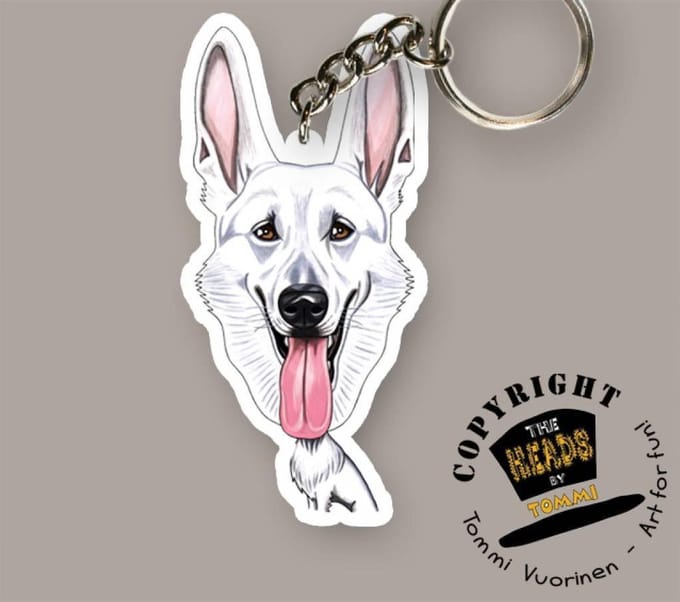 Sleutelhanger Hond Witte Herder