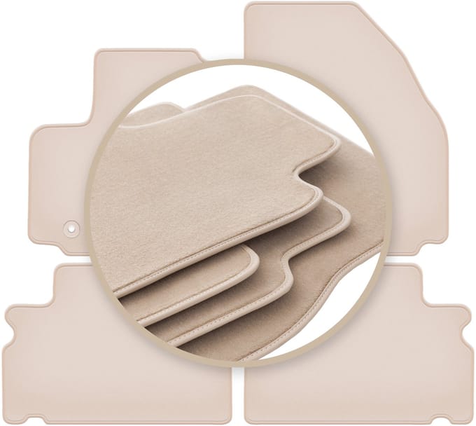 PREMIUM beige vloermatten voor: Ford Galaxy MK2 minivan 2006-2012
