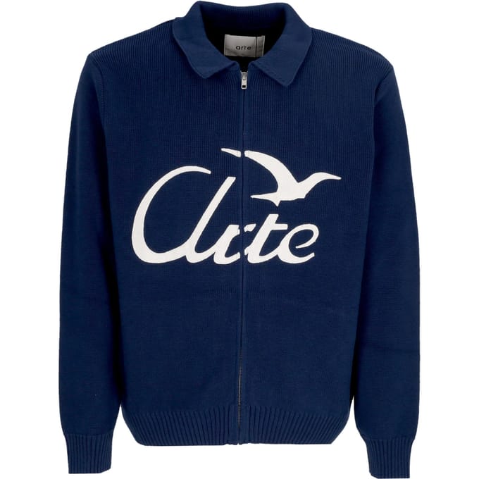 Mannen trui Vogel Logo breien Navy