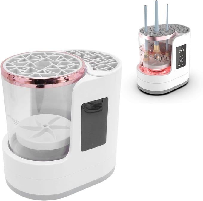 Efficiënte Make-upborstelreiniger met 850 Tpm, 2-5 uur droogtimer en USB C voor optimale hygiëne van cosmetische borstels