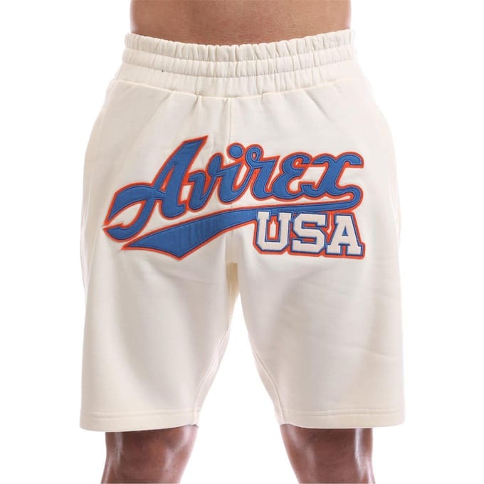 Avirex Heren Haven Sweat Shorts (Ecru)