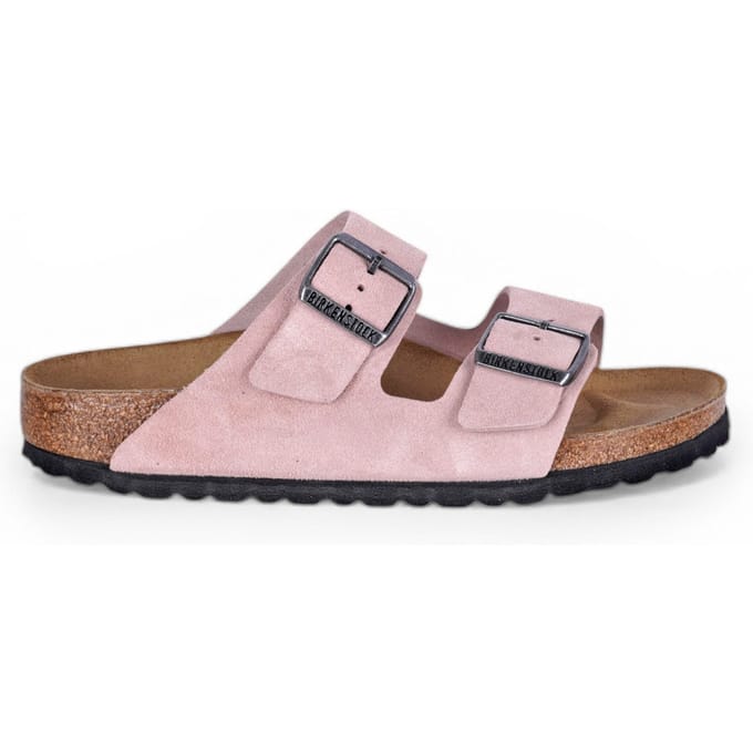Birkenstock Arizona suède roze smal voetbed dames slipper