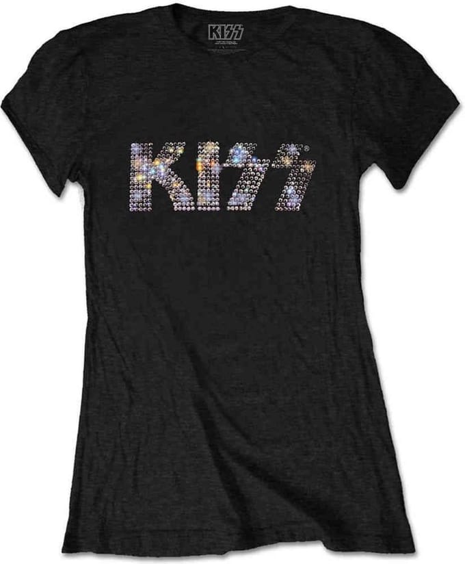 Kiss Dames Tshirt -XL- Logo Zwart