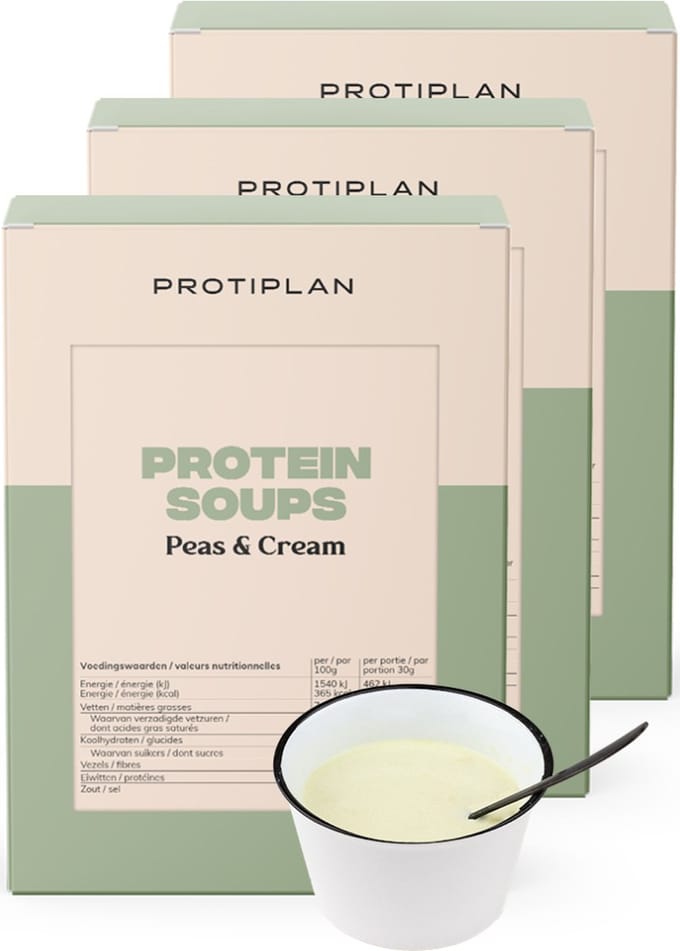 Protiplan - Erwtensoep - 3 stuks - 3 x 7 x 30 g - Eiwitrijk - Gezond afvallen