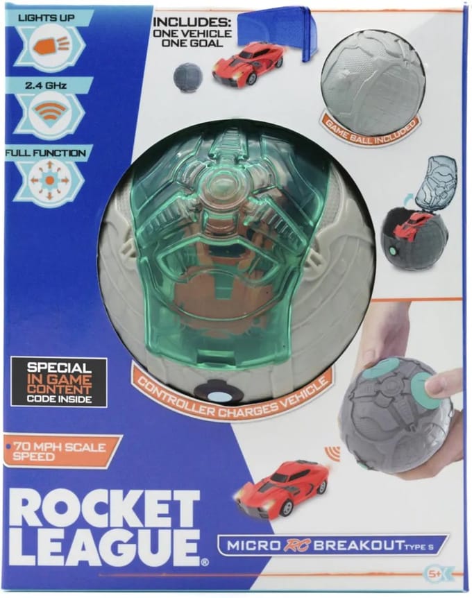 Rocket League Micro RC Breakout Type S - Draadloze racewagen met licht en geluid