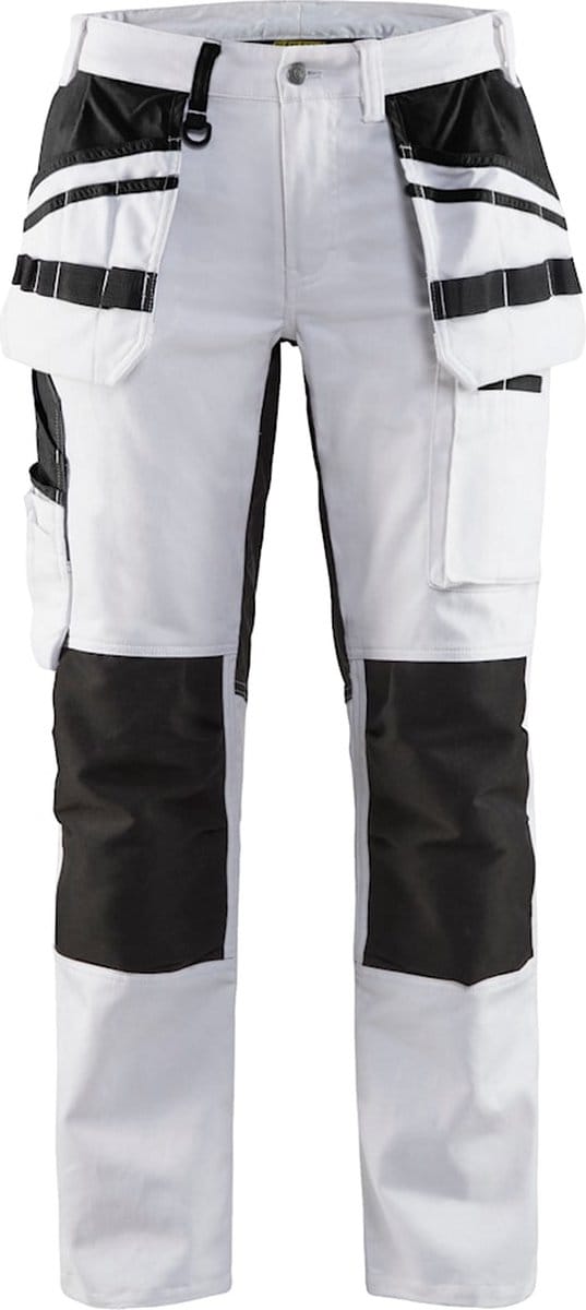 Blaklader Dames Schildersbroek met stretch 7910-1000 - Wit/zwart - C40