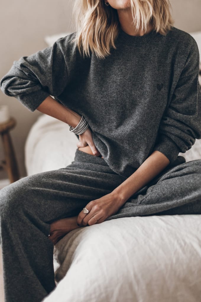 Mikuta The Grey Cashmere Knitted Sweater Grey Größe: XS | Pullover Outlet | Damen | Grau