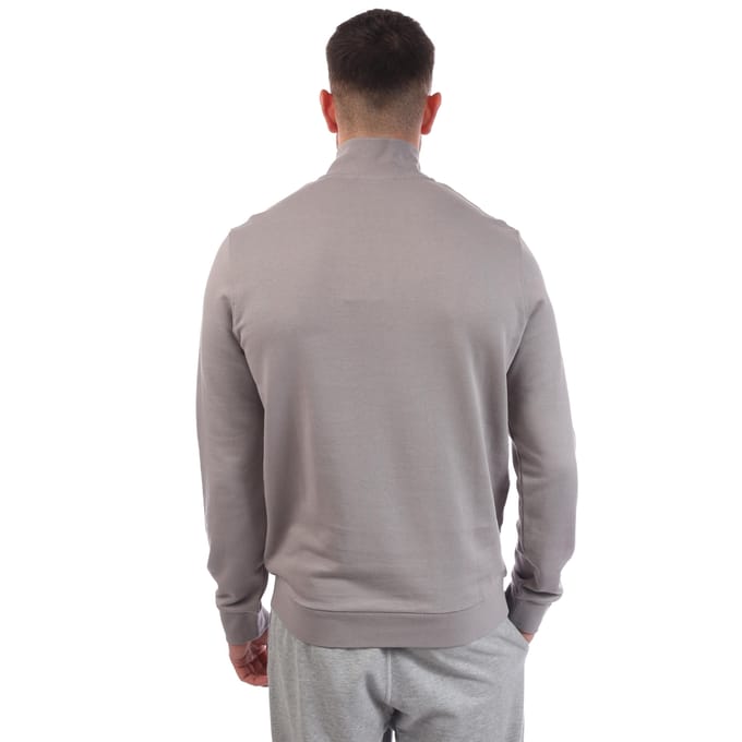 Lyle & Scott Heren Sweatshirt met Kwartrondsluiting (Lichtgrijs)