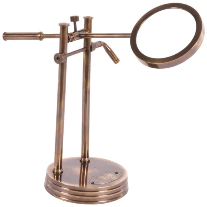 Baroque - Loep - Vergrootglas Staand 21 cm - Goud - Koper - 21x10x10 - Brass