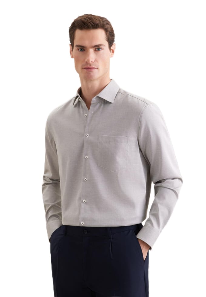Seidensticker New Kent Business Shirt - Regular Fit - maat 44 - Olive