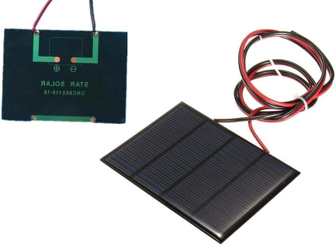 Mini Zonnepaneel - Zonnecel Module - Hobby Projecten - Hoge Efficiëntie - 115 x 85 mm - Zwart