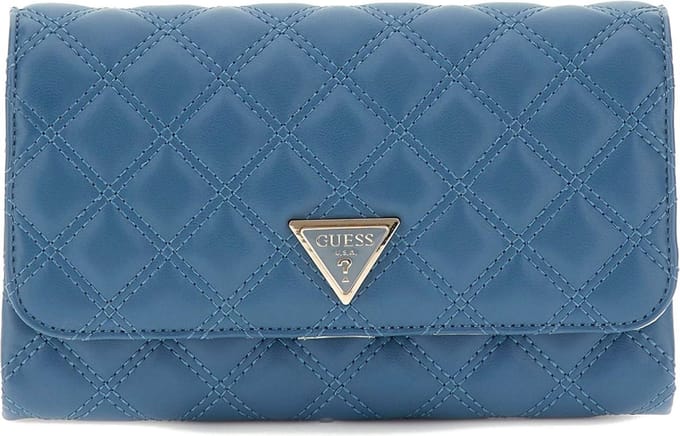 GUESS Schoudertas Avondtas Giully Mini Xbody Flap Organizer Slate Blauw