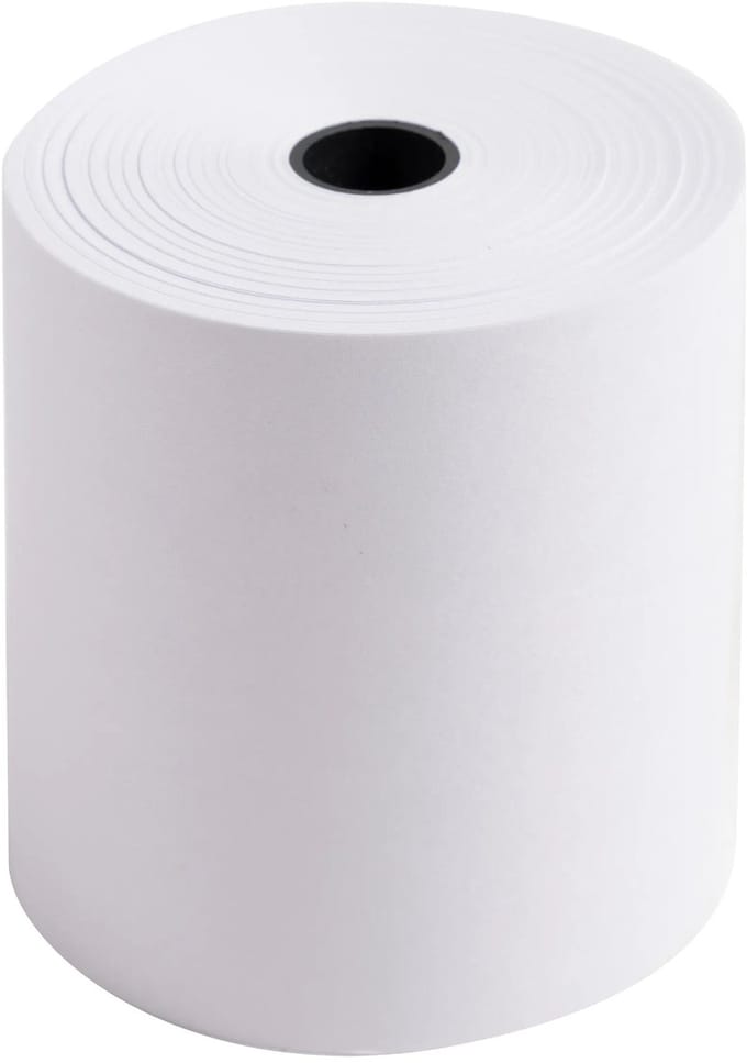 Exacompta 50x Rollen voor rekenmachines 74x70x12x44 - 1 laag offset extra wit 60g/m2 - Wit - 40655E