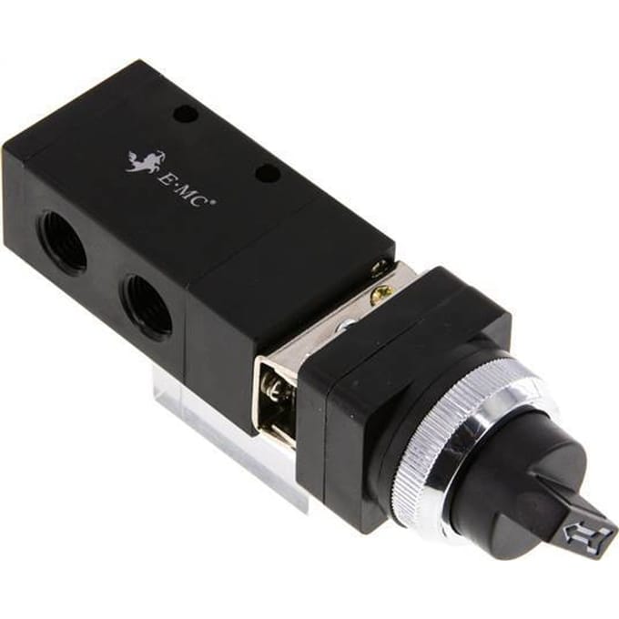 3/2 G1/4'' Universeel Rotatie Schakelaar Ventiel Zwart 0-8bar/0-112psi E.MC