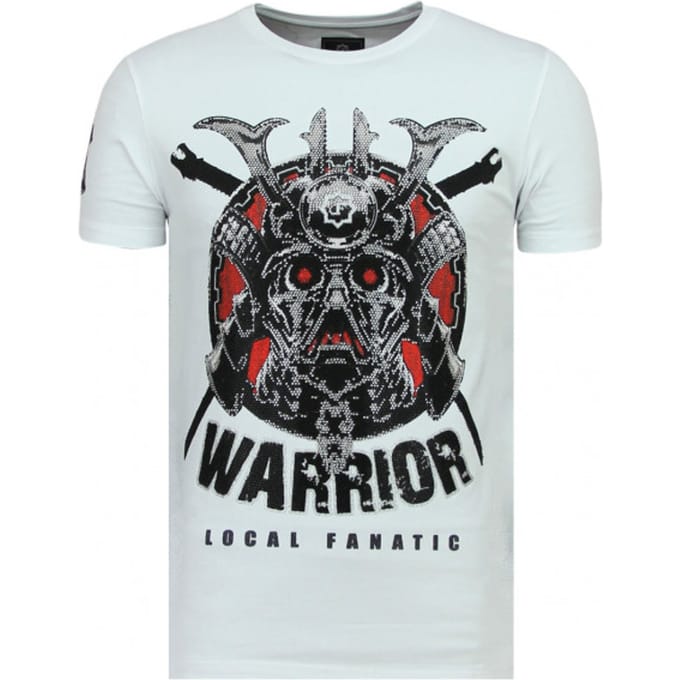 Savage Samurai - Stoere T shirt Heren - 6327W - Wit
