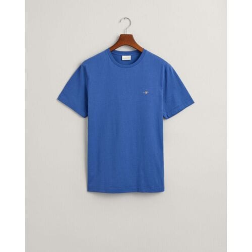 Gant T-Shirt Regular Uni Fine Shield Embroidery Rich Blue / male