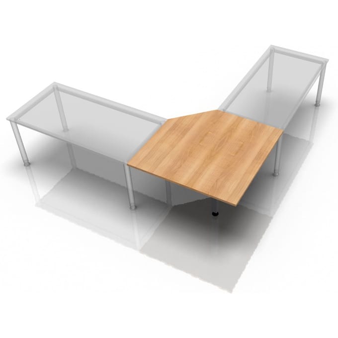 RT12 G - trapeziumvormige plaat 120 x 120 Walnoot