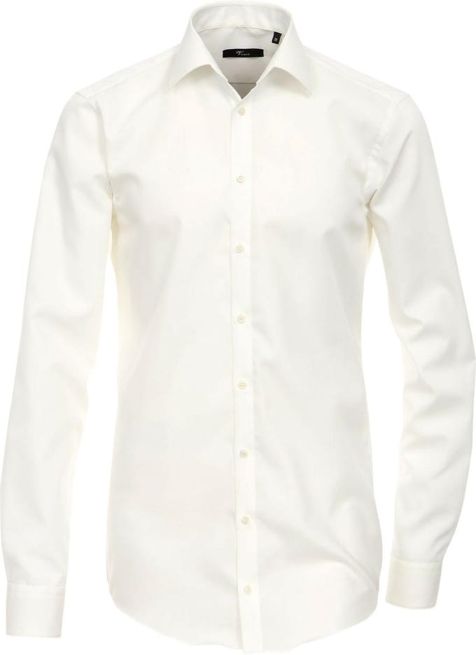 VENTI modern fit overhemd - mouwlengte 72 - beige - Strijkvrij - Boordmaat: 46 (EU maat: XXL)