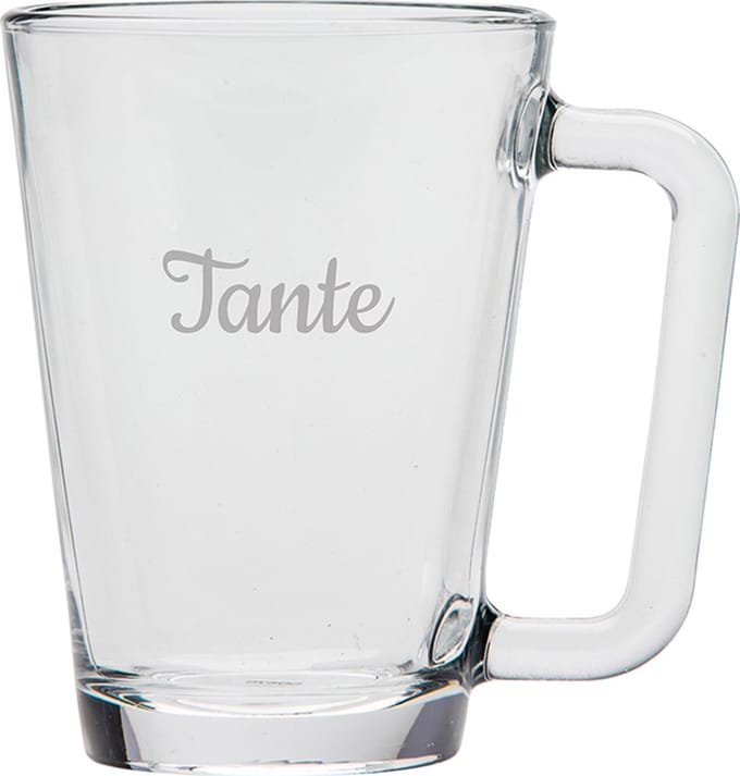 Gegraveerde theeglas 26cl Tante