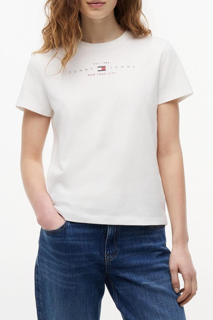 Tommy Hilfiger Regular Us Linear Ss Ecru Größe: S | Hemden Outlet | Damen | Braun