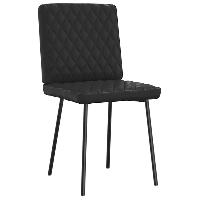 vidaXL - Eetkamerstoelen - 4 - st - kunstleer - zwart