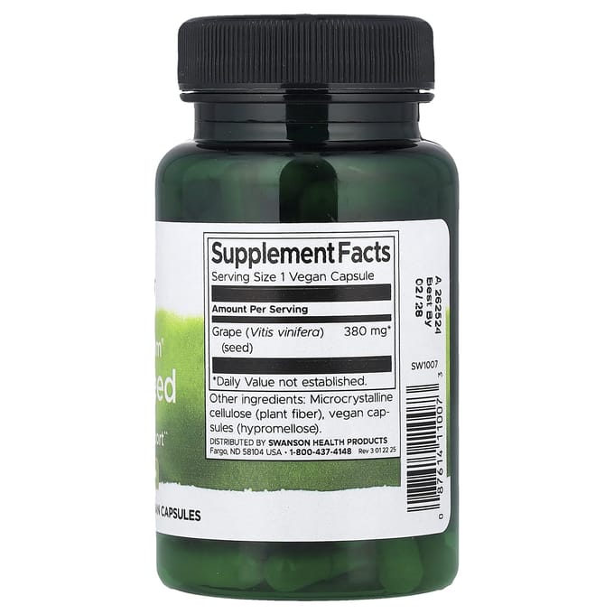 Full Spectrum® Druivenpit, 380Mg, 100 Plantaardige Capsules