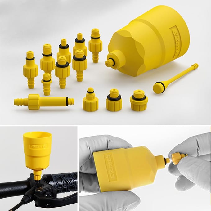 Remontluchtingsset Fiets Hydraulische schijfremolie-ontluchtingstool geel