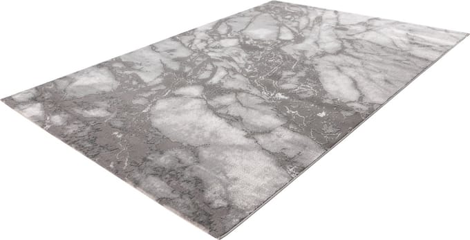 Marmaris Vloerkleed – Grijs – Marmerlook Design – Modern & Laagpolig – 80x300 cm